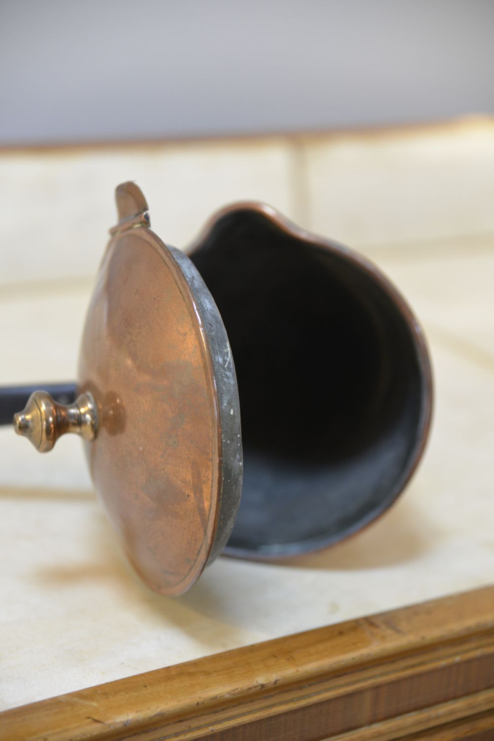 Home Fixtures Victorian Fireside Kitchen Cone Copper Ale Warmer Cider Muller 19thc English photo