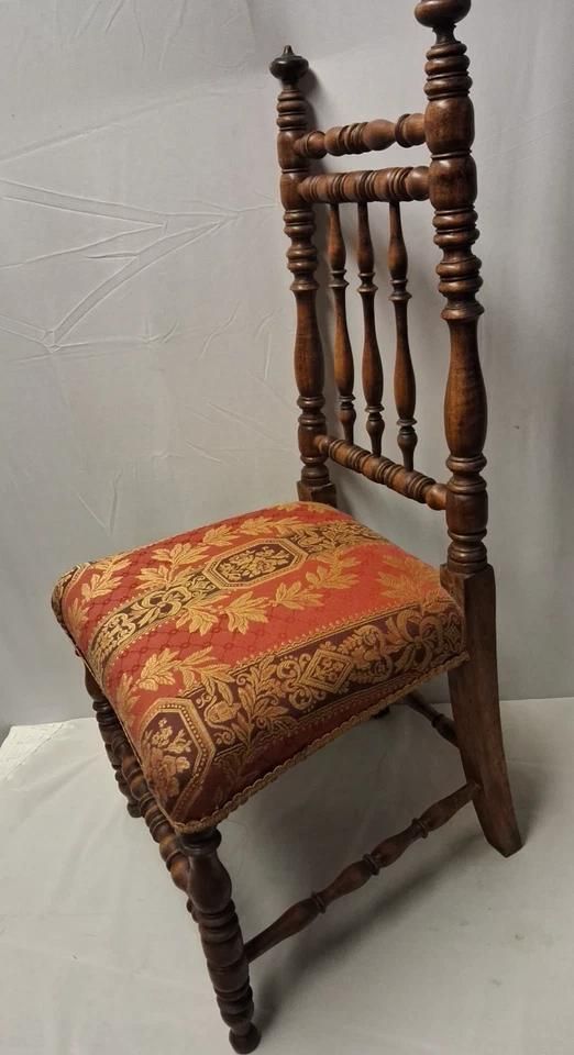 Antique Childs Chair In Prie Dieu Prayer Chair Style photo furniture