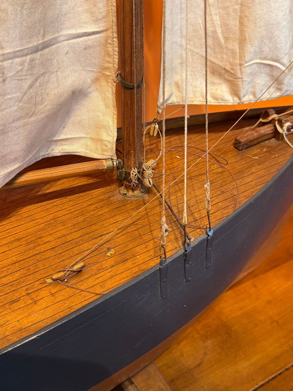 Antique Large Scale Fully Rigged Pond Yacht photo buy