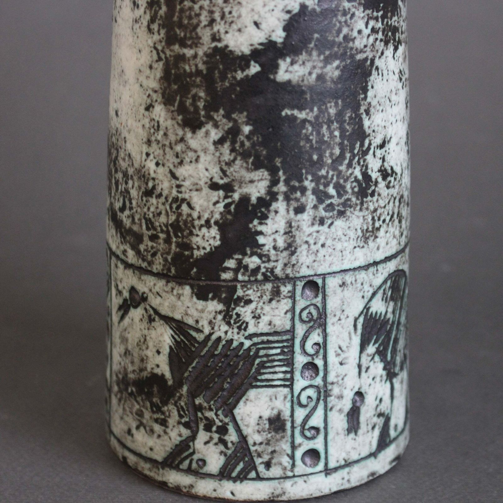 Home Decor Mid Century French Ceramic Flower Vase By Jacques Blin (Circa 1960s) photo