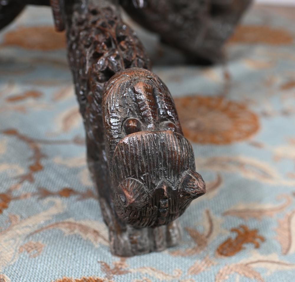 Furniture Antique Burmese Side Table Carved Hardwood Myanmar Furniture photo