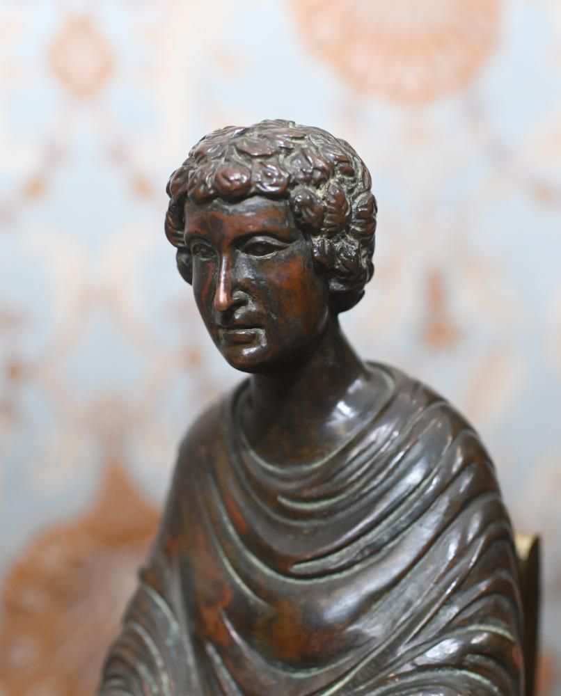Grand Tour Bronze Roman Statue Agrippina Italian Casting 1810 Zoffoli photo vinterior