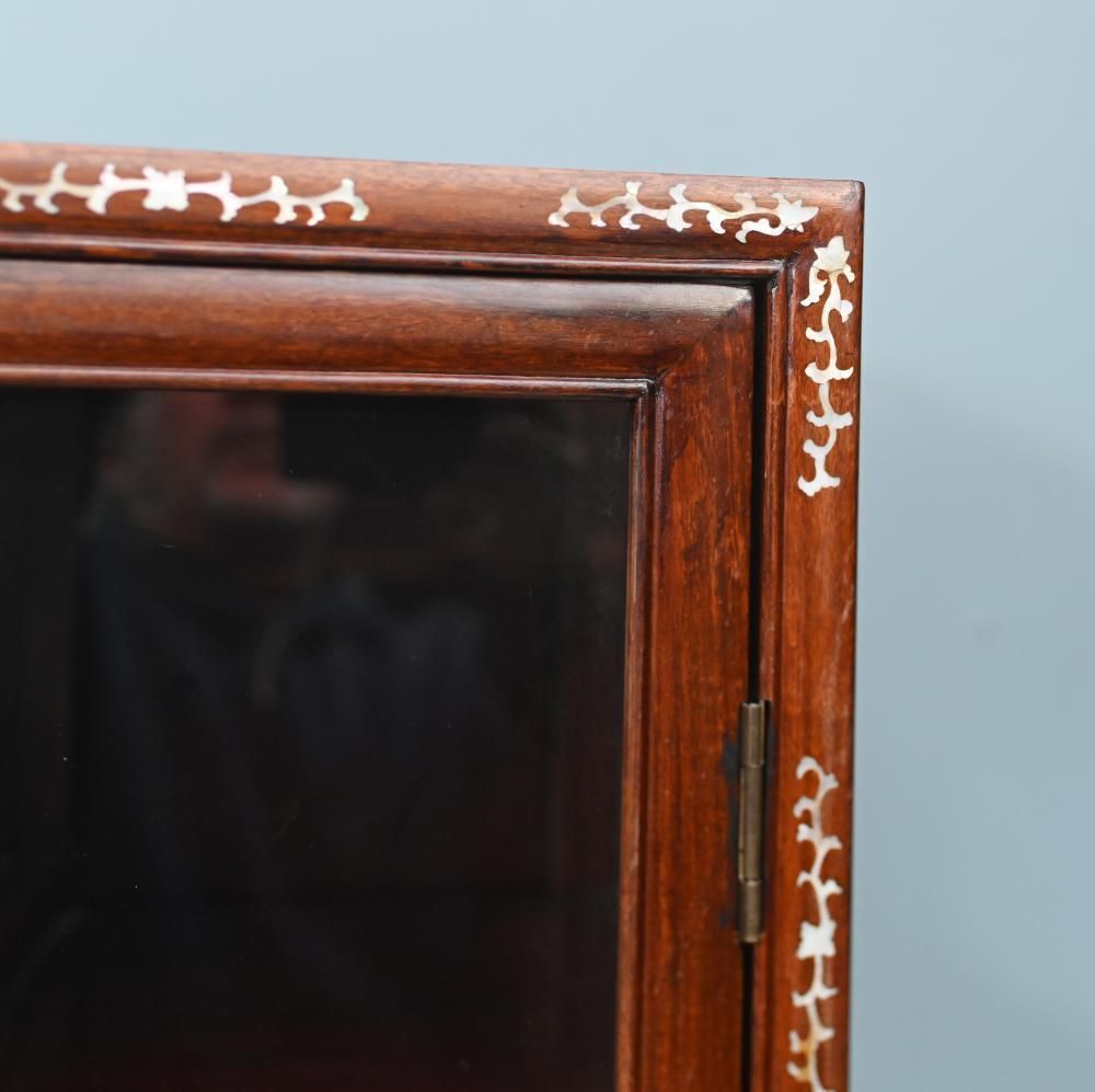 Pair Chinese Display Cabinets Mother Of Pearl Inlay 1900 photo Furniture
