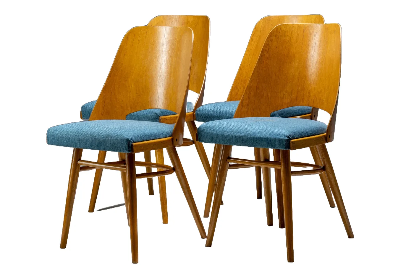 photo furniture Set Of 4 Dining Chairs, Oswald Haerdtl, 1950s, Czechoslovakia