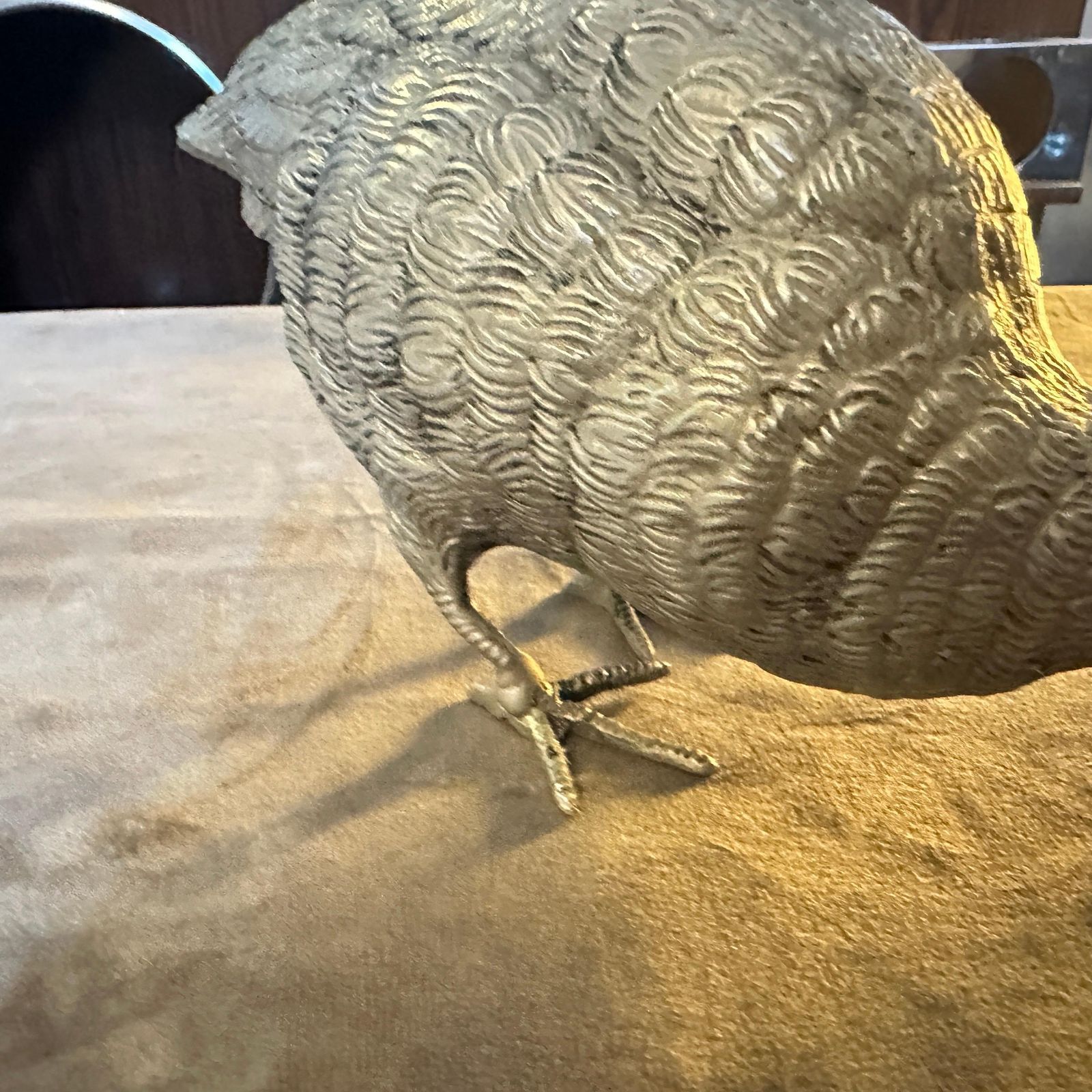 1980s Silver Plated Metal Partridge Paperweight By Gucci photo vinterior
