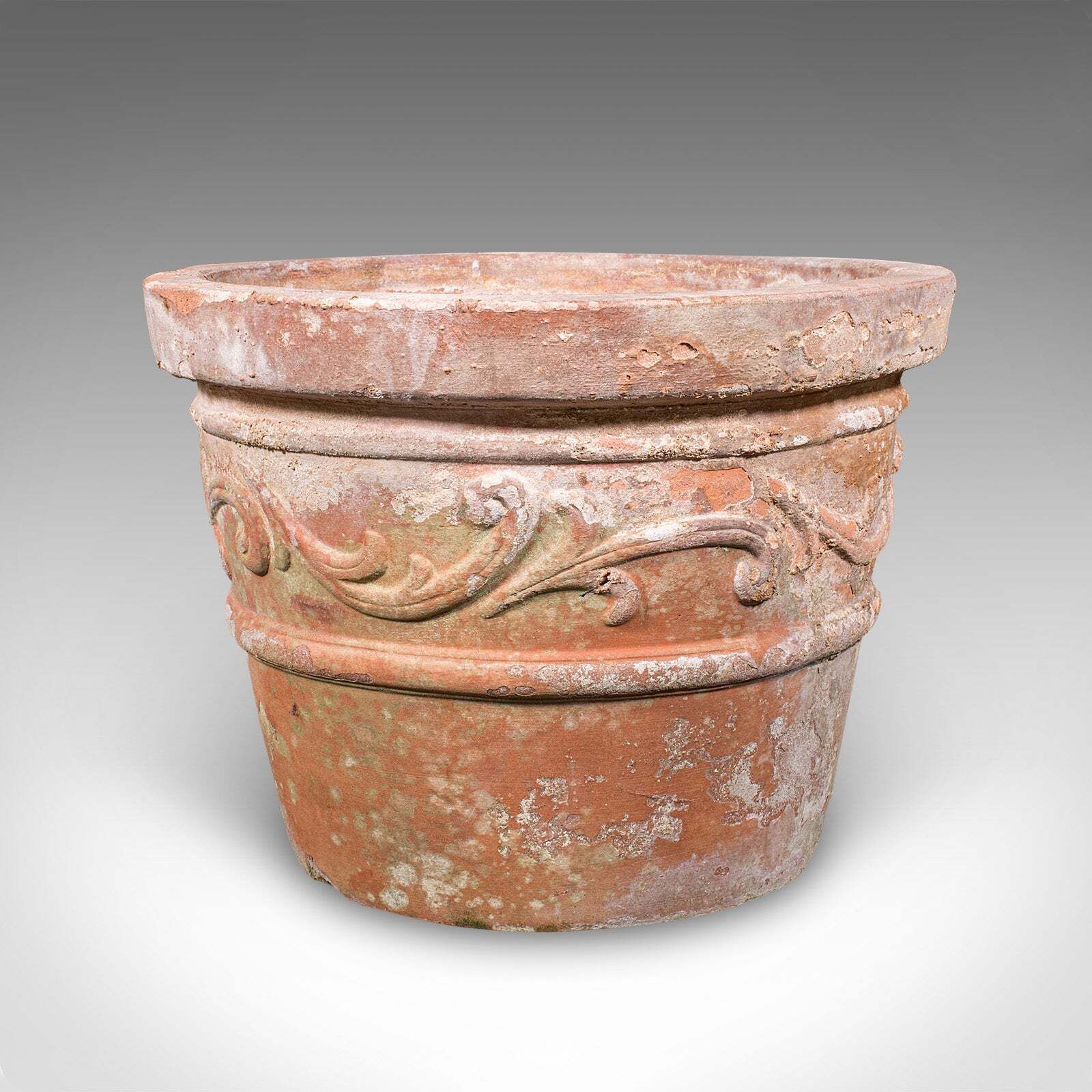 Antique Patio Planter, English, Terracotta Ornamental Tree Jardiniere, Victorian photo furniture