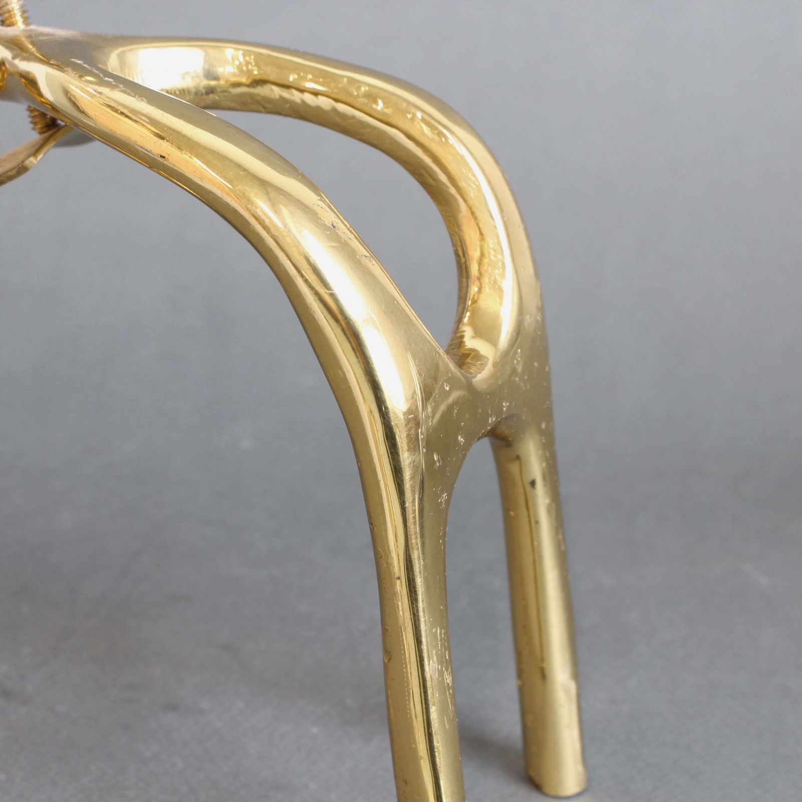 photo for sale Vintage Brass Wine Bottle Pourer And Display Stand By David Marshall (Circa 1990s)