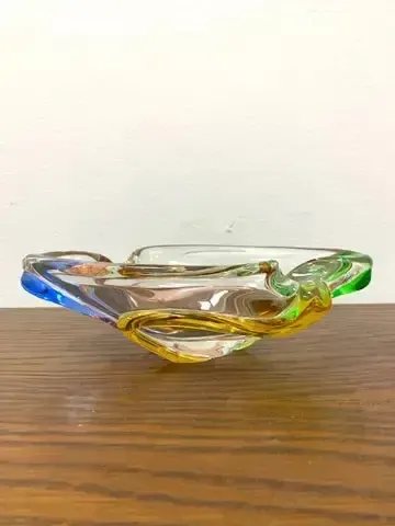 Mid Century Glass Set Rhapsody By František Zemek, Czech Art Glass, 1960s photo Home Decor