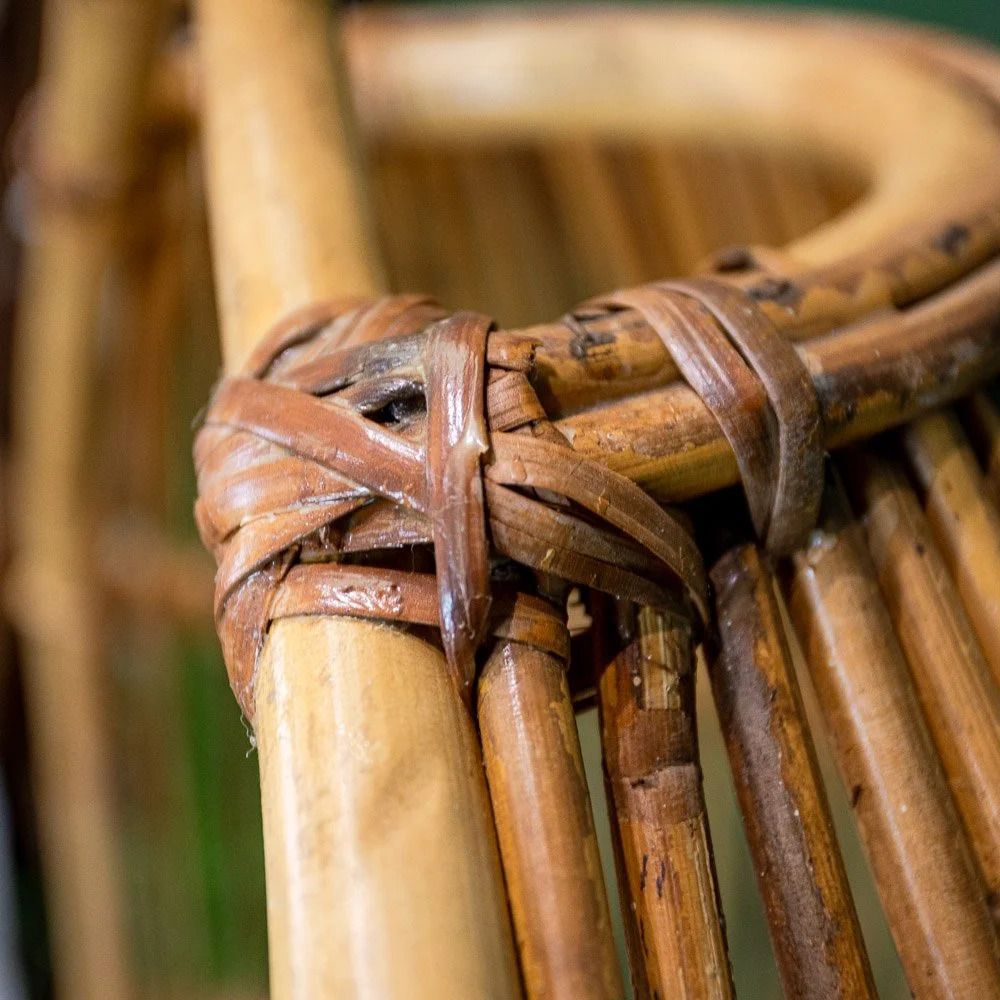 Bamboo And Rattan Hanging Egg Chair By Fratelli Castano photo vinterior