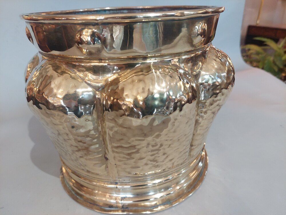 Arts And Crafts Beaten Brass Planter C1900 photo 295.0