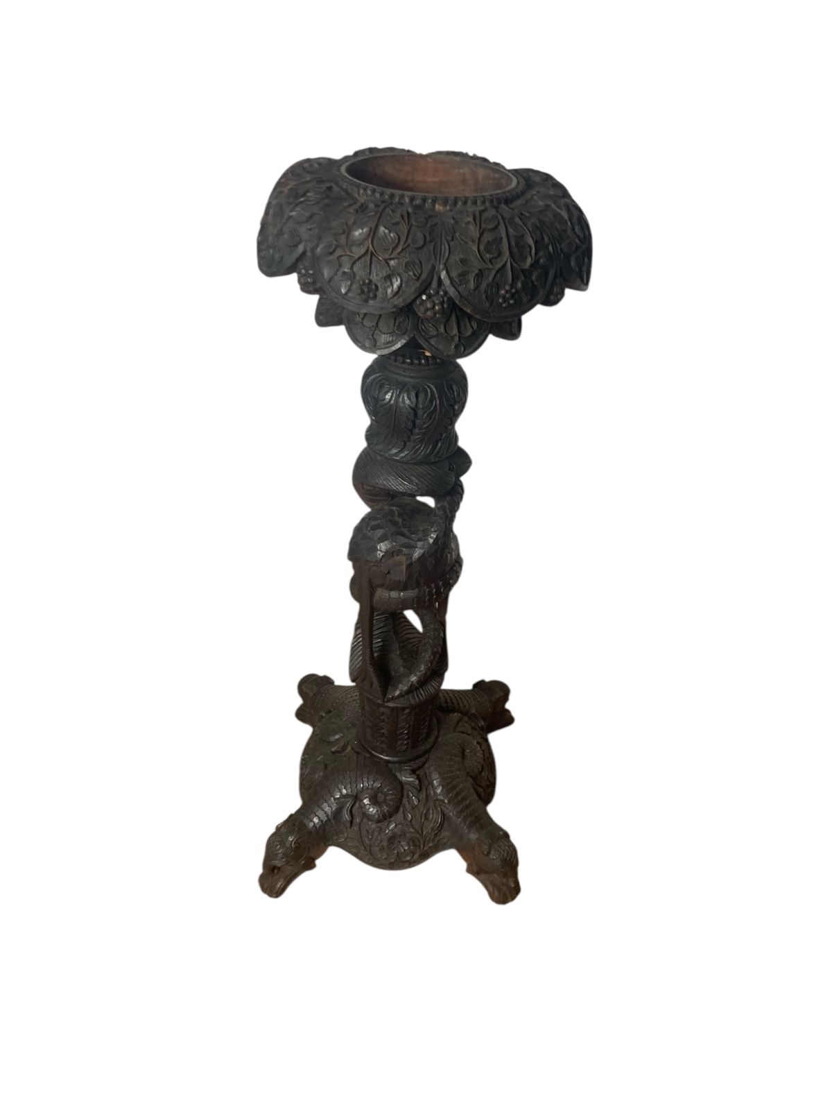 280.0 19th Century Burmese Rosewood Jardinere Or Torchere photo