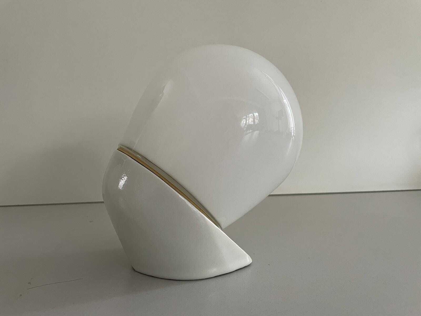 1826.0 Opaline Glass & Porcelain Pair Of Bathroom Wall Lights By Wilhelm Wagenfeld For Lindner, 1940s, Germany photo