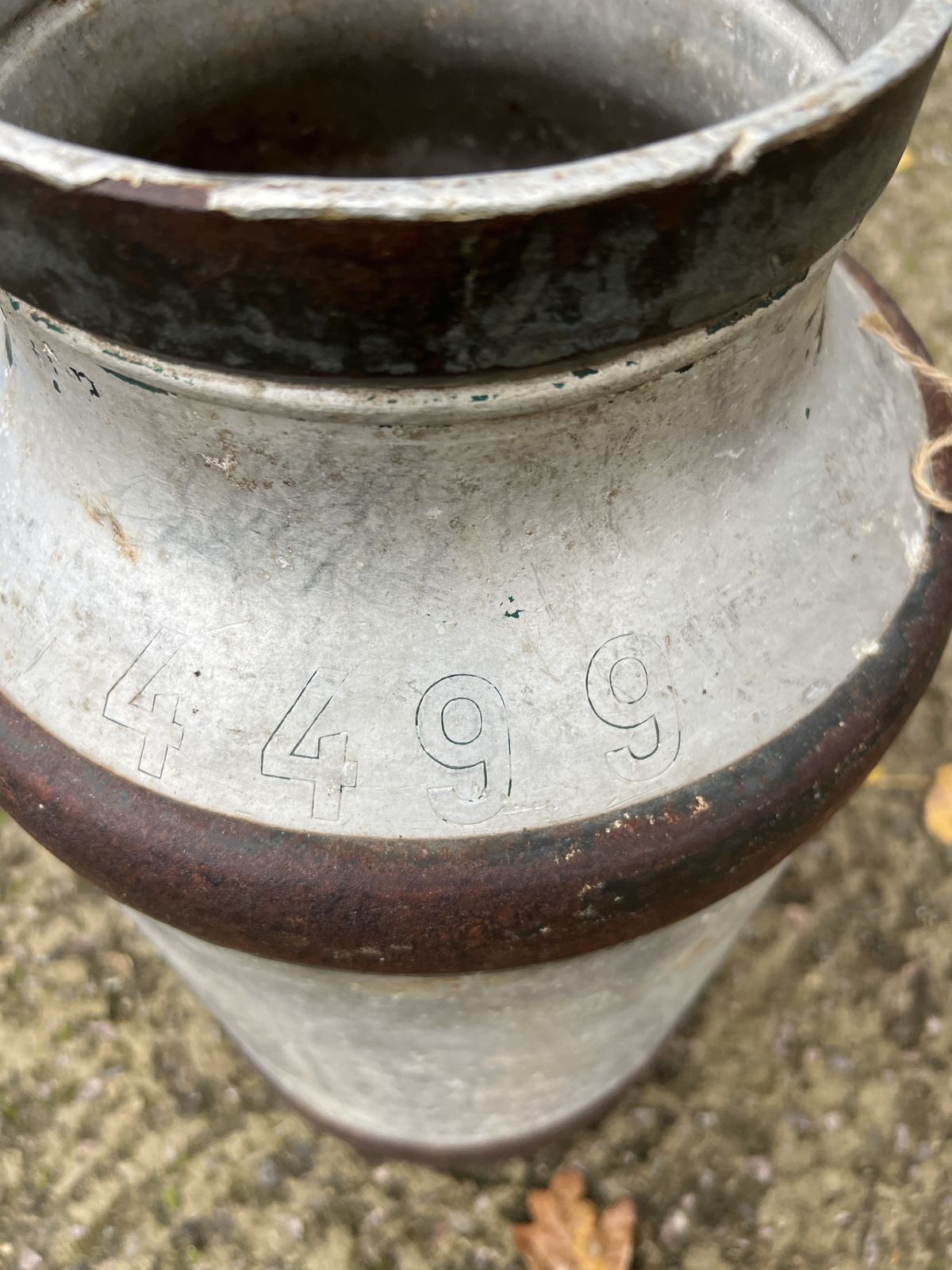 125.0 Antique Aluminium Milk Churns photo