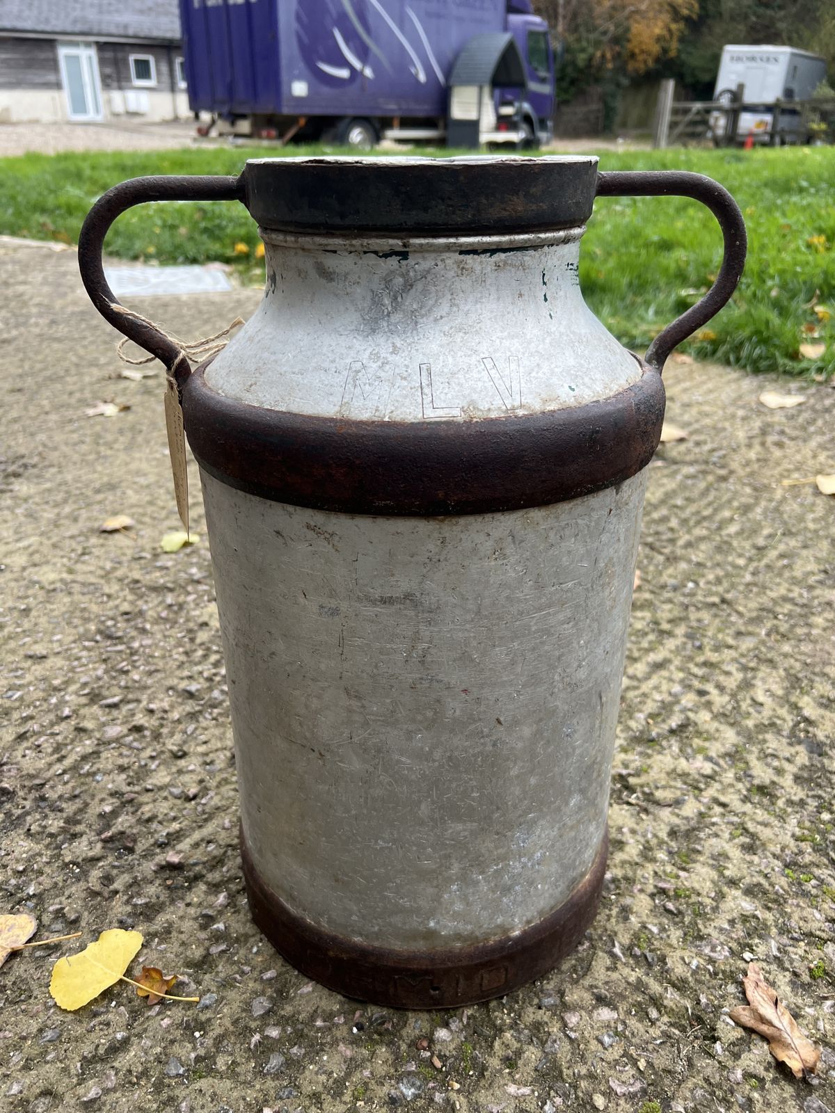 photo buy Antique Aluminium Milk Churns