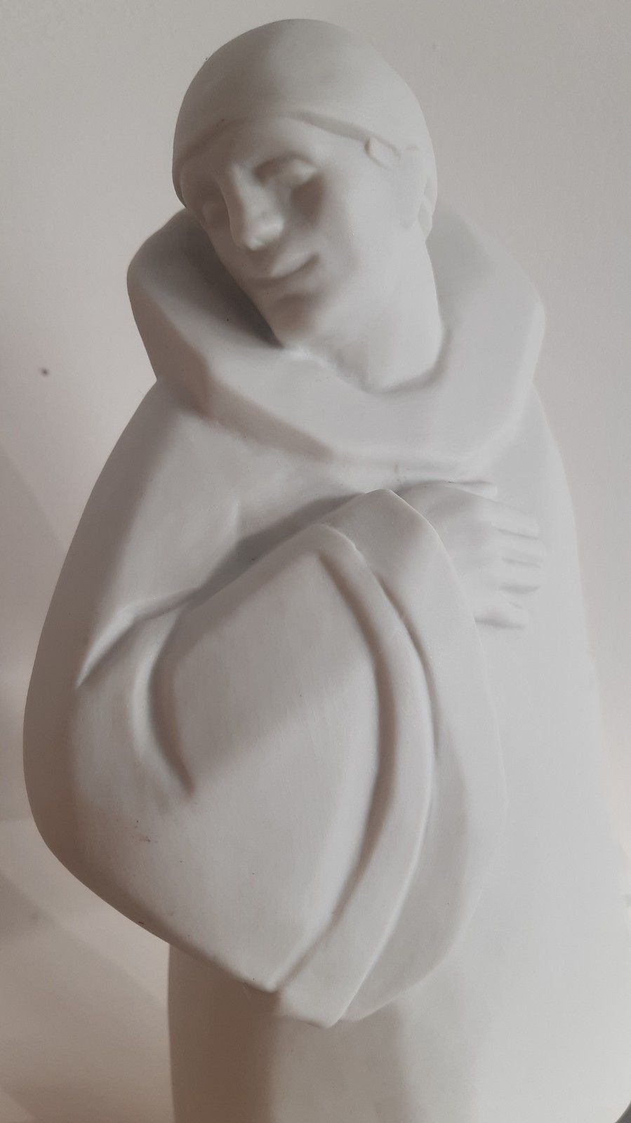 Antique French Art Deco Bisque 1930's Figure Eugene Riboulet 'Paillasse' Clown photo vintage