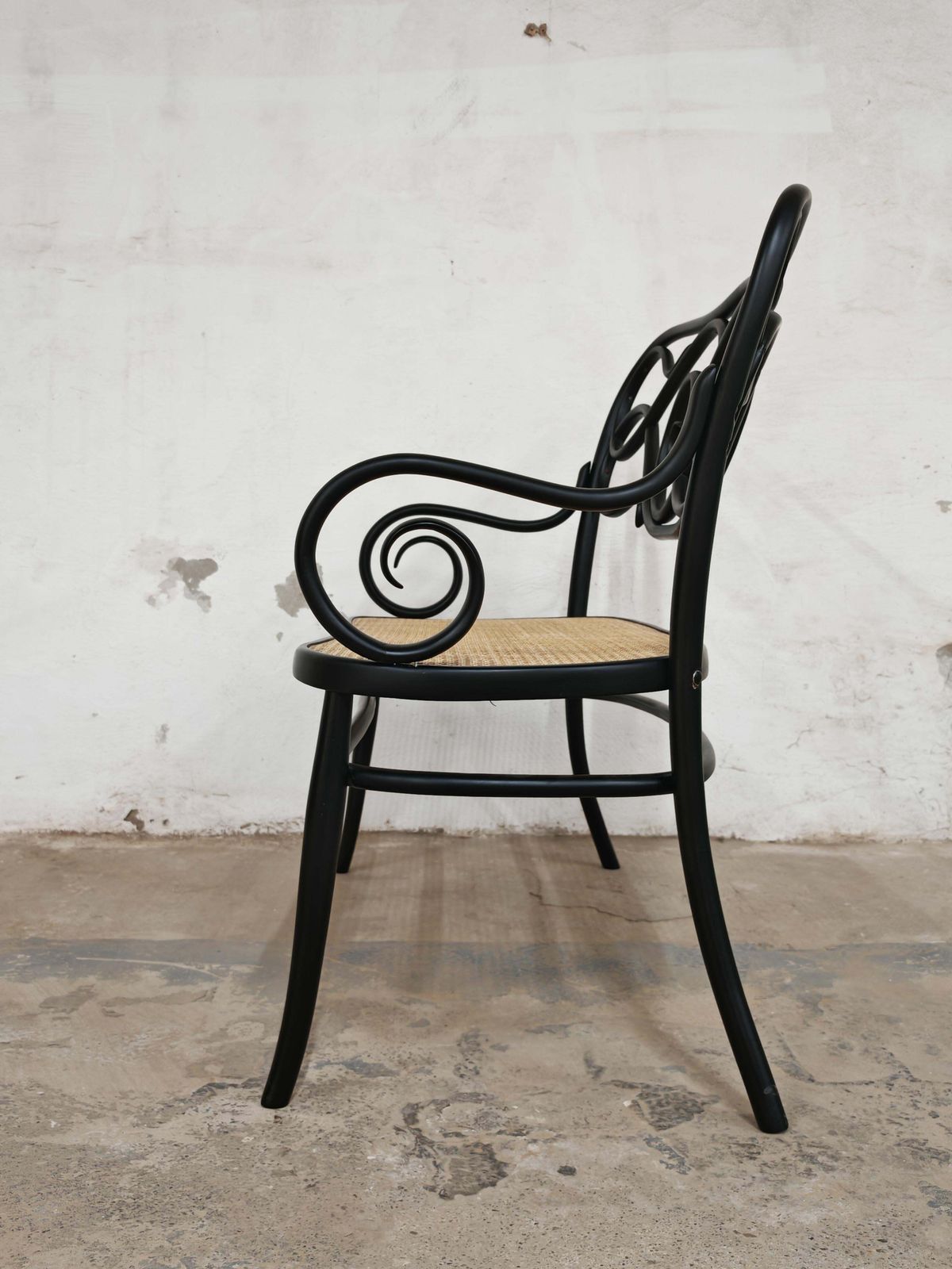 Art Nouveau Settee No. 2 In Bent Wood And Cane By Thonet Brothers, Austria 1870s photo 7000.0
