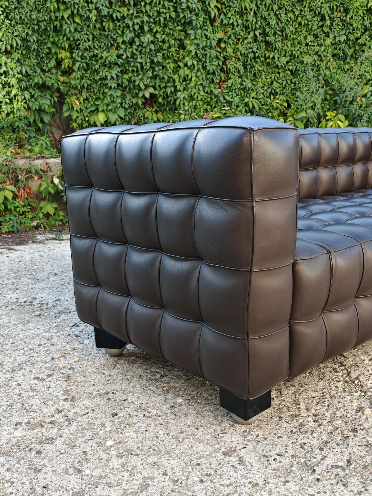 Vienna Secession Sofa "Kubus" By Josef Hoffmann, Manufactured By Wittmann photo Furniture