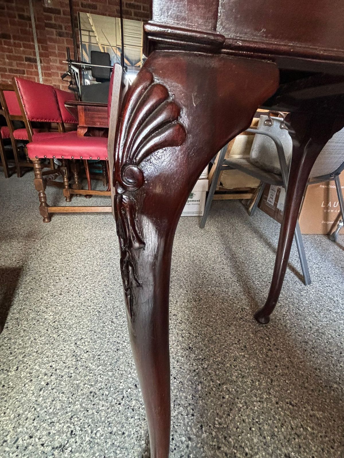 Edwardian Mahogany Chippendale Revival Fold Over Card Table (C.1905–1930) photo Furniture