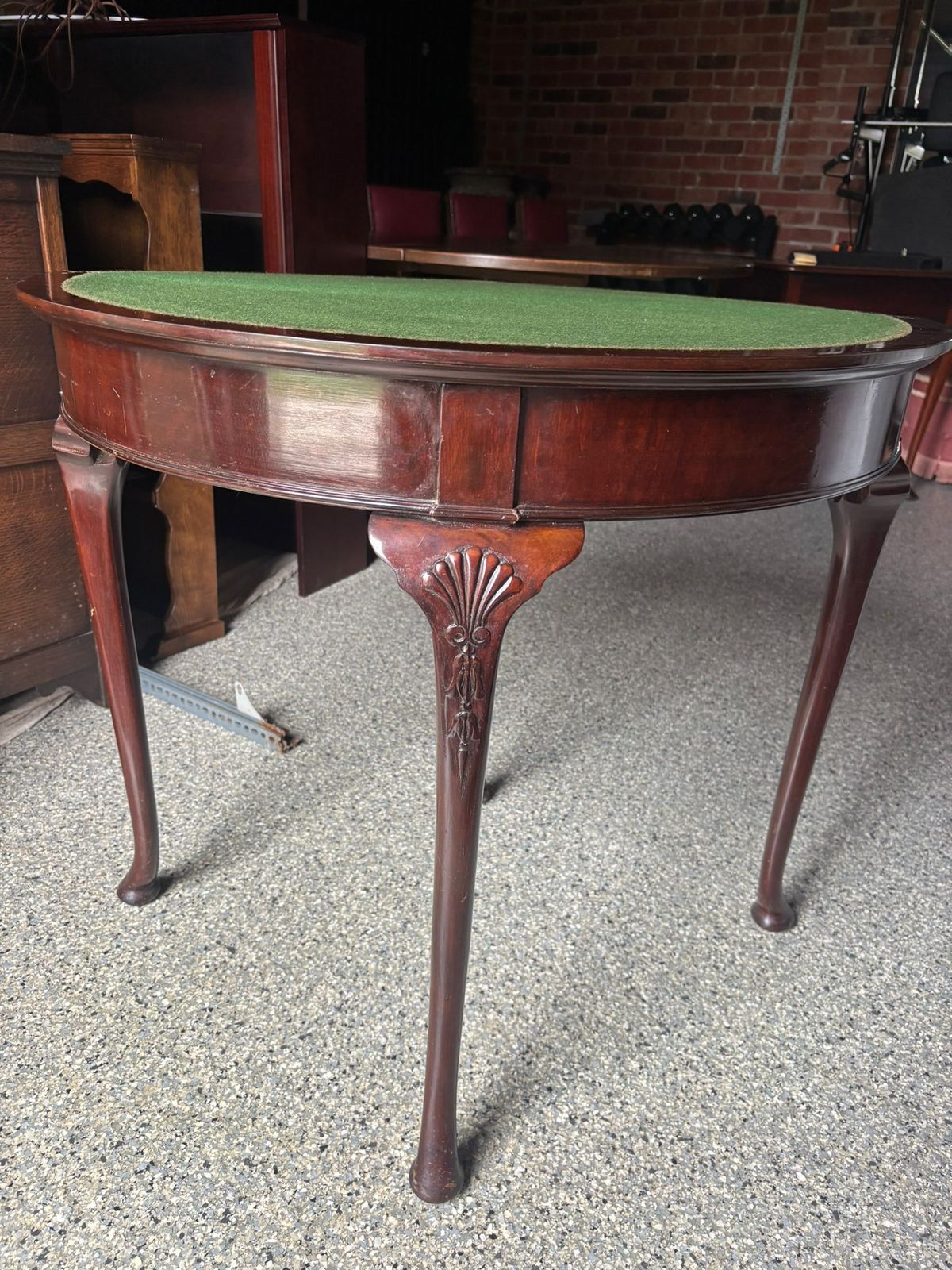 photo vintage Edwardian Mahogany Chippendale Revival Fold Over Card Table (C.1905–1930)