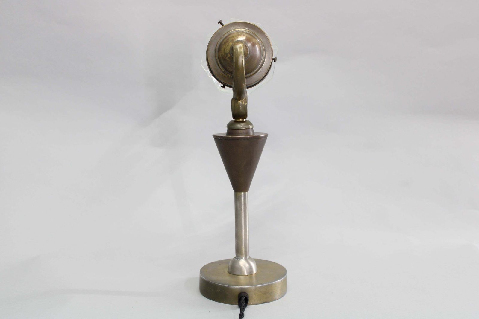 photo furniture 1930s Secession Brass And Glass Desk Lamp, Czechoslovakia