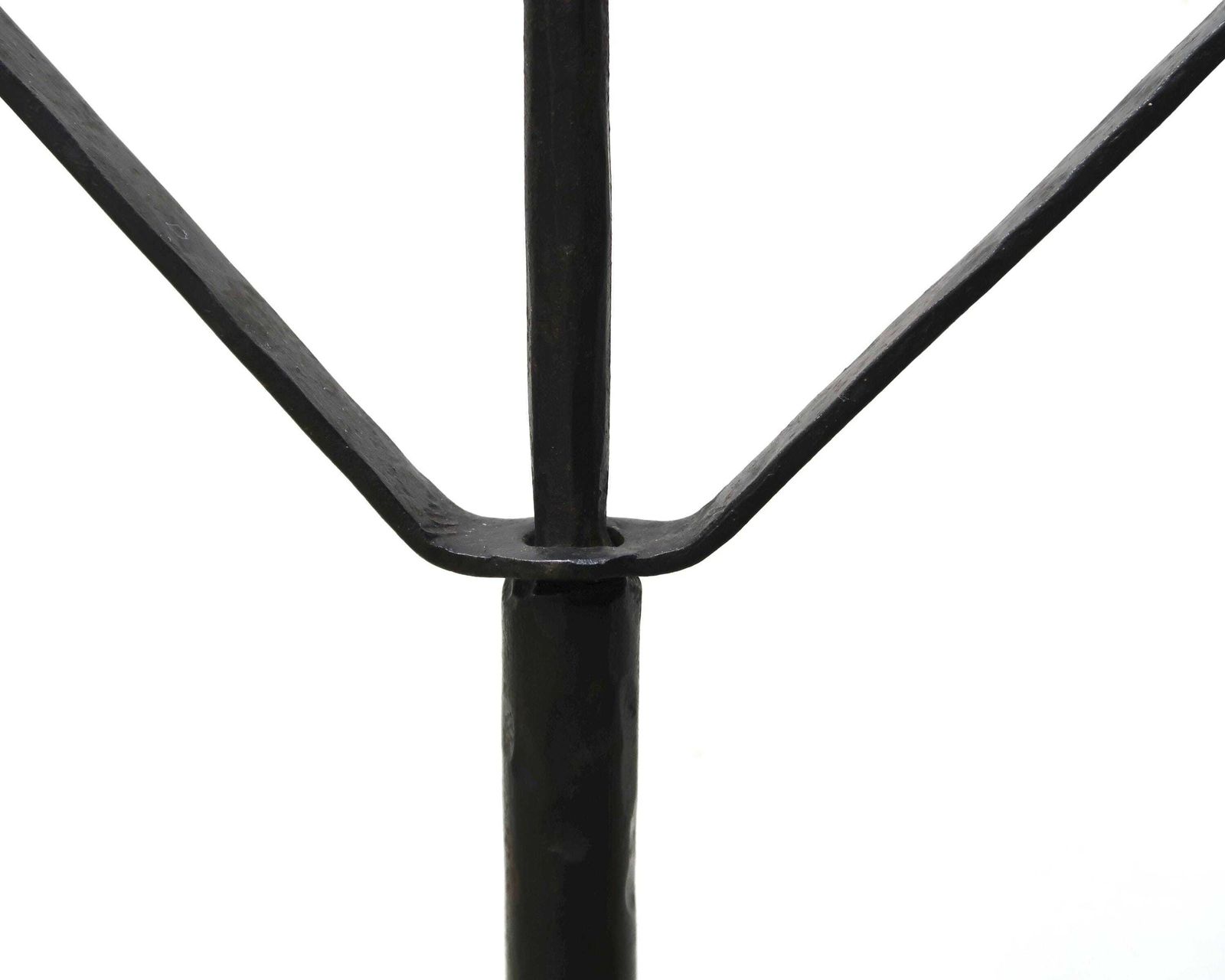 Large French Wrought Iron Tripod Candle Holder, 1950s / Brutalist, Chandelier, Candelabra, Castle, Church, Rustic, Farmhouse, Home Decor photo vinterior