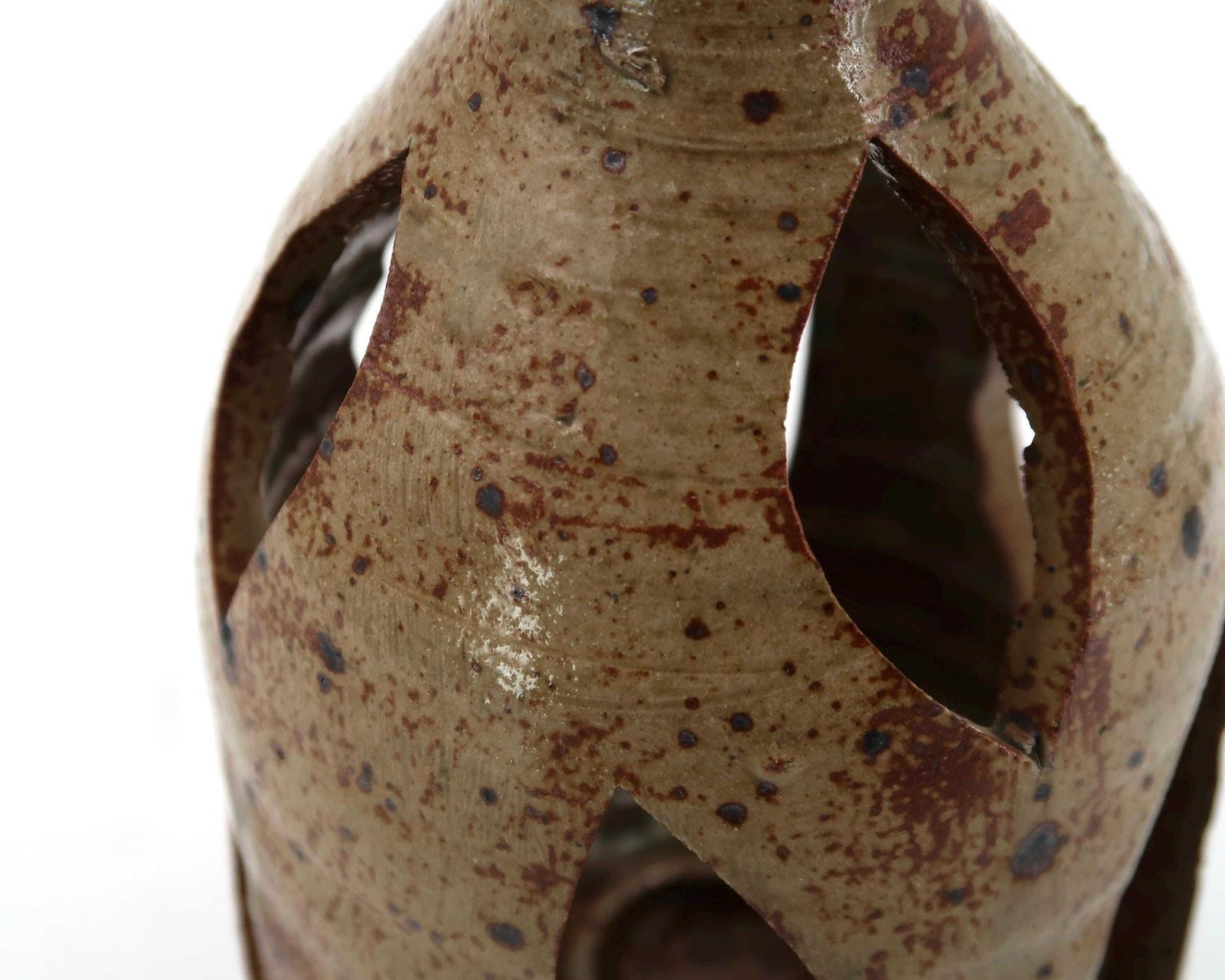 French Stoneware Ceramic Lantern Candle Holder By Guy Baudat, 1960s / Candleholder, Wabi Sabi Home Decor, Rustic Farmhouse photo 88.0