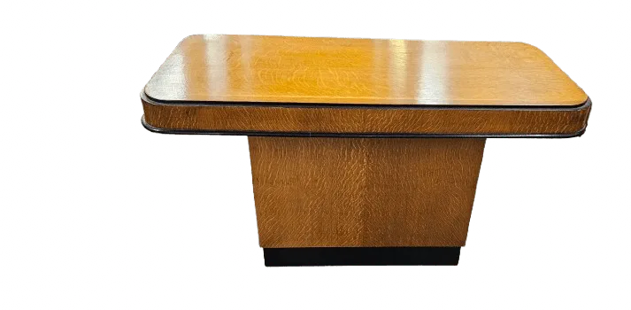 photo for sale A Pair Of Art Deco Golden Oak Console Tables