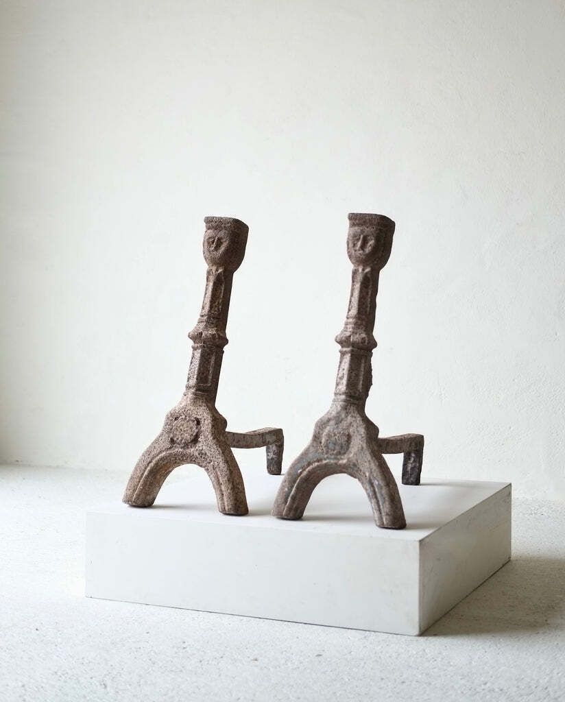 Pair Of 15th Century French Gothic Andirons photo for sale
