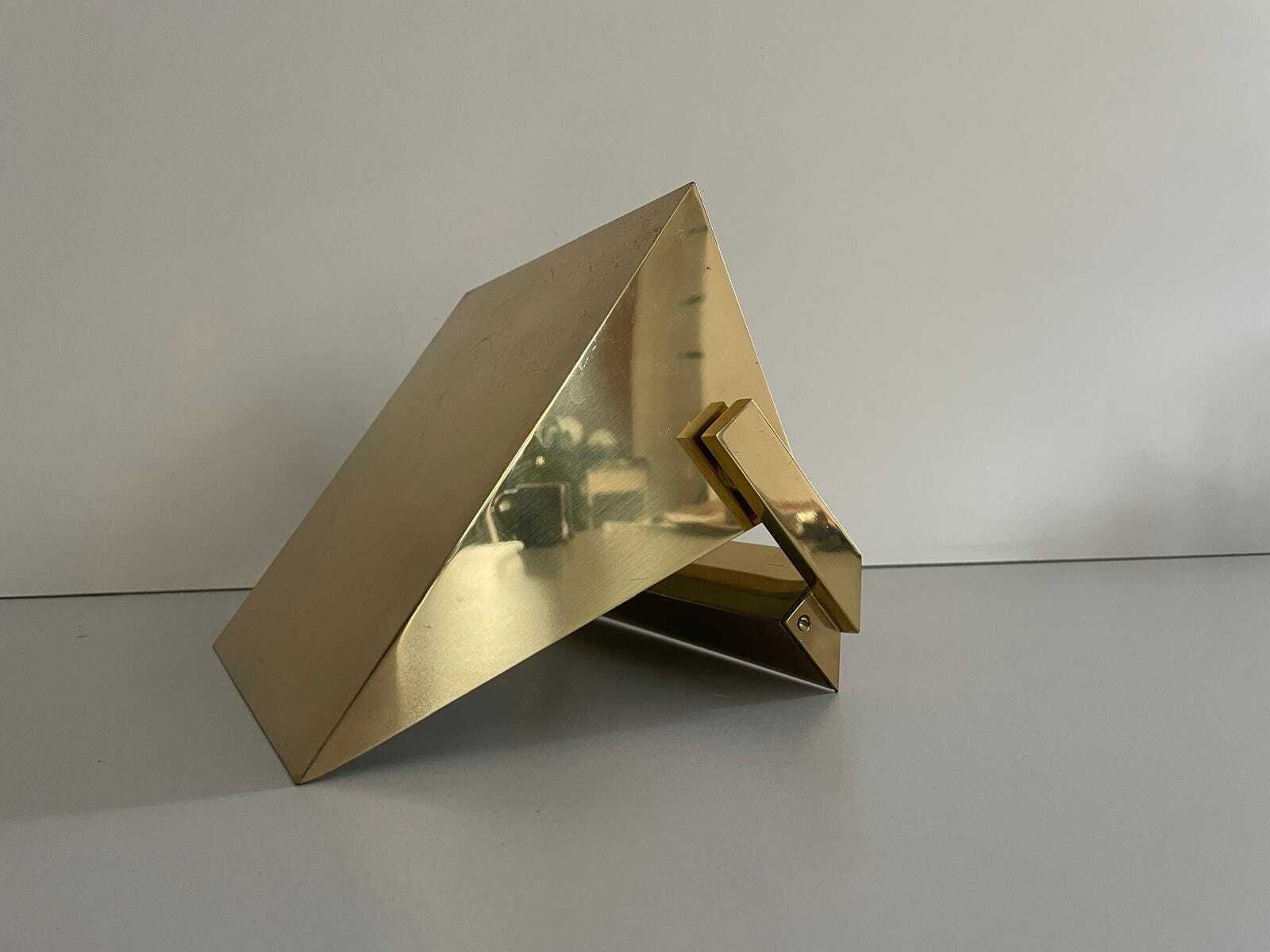 3424.0 Mid Century Modern Rare Brass And Glass Pair Of Sconces By Vereinigte Werkstätten, 1960s, Germany photo