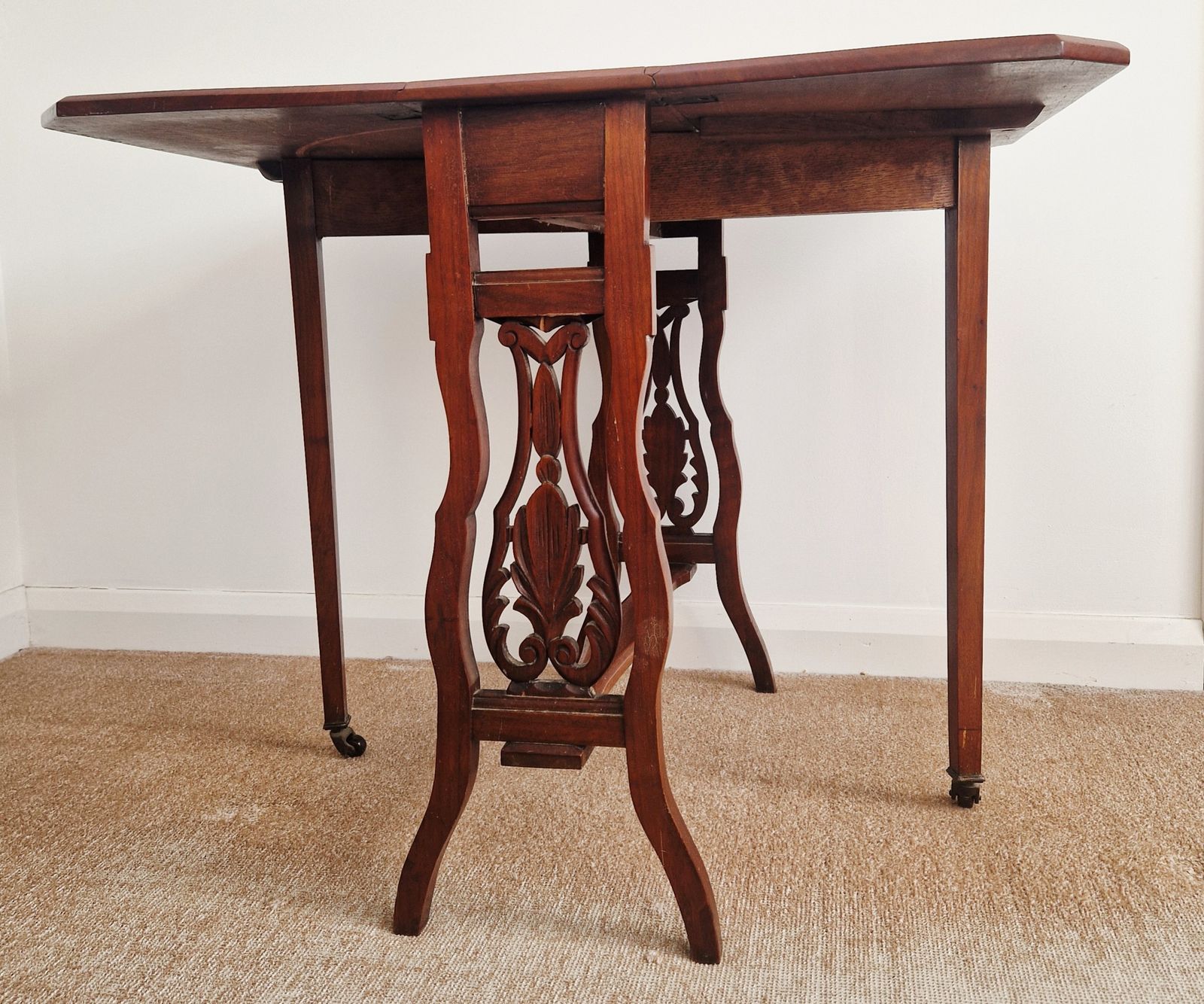 Edwardian Period Mahogany Dropleaf Coffee Table photo furniture