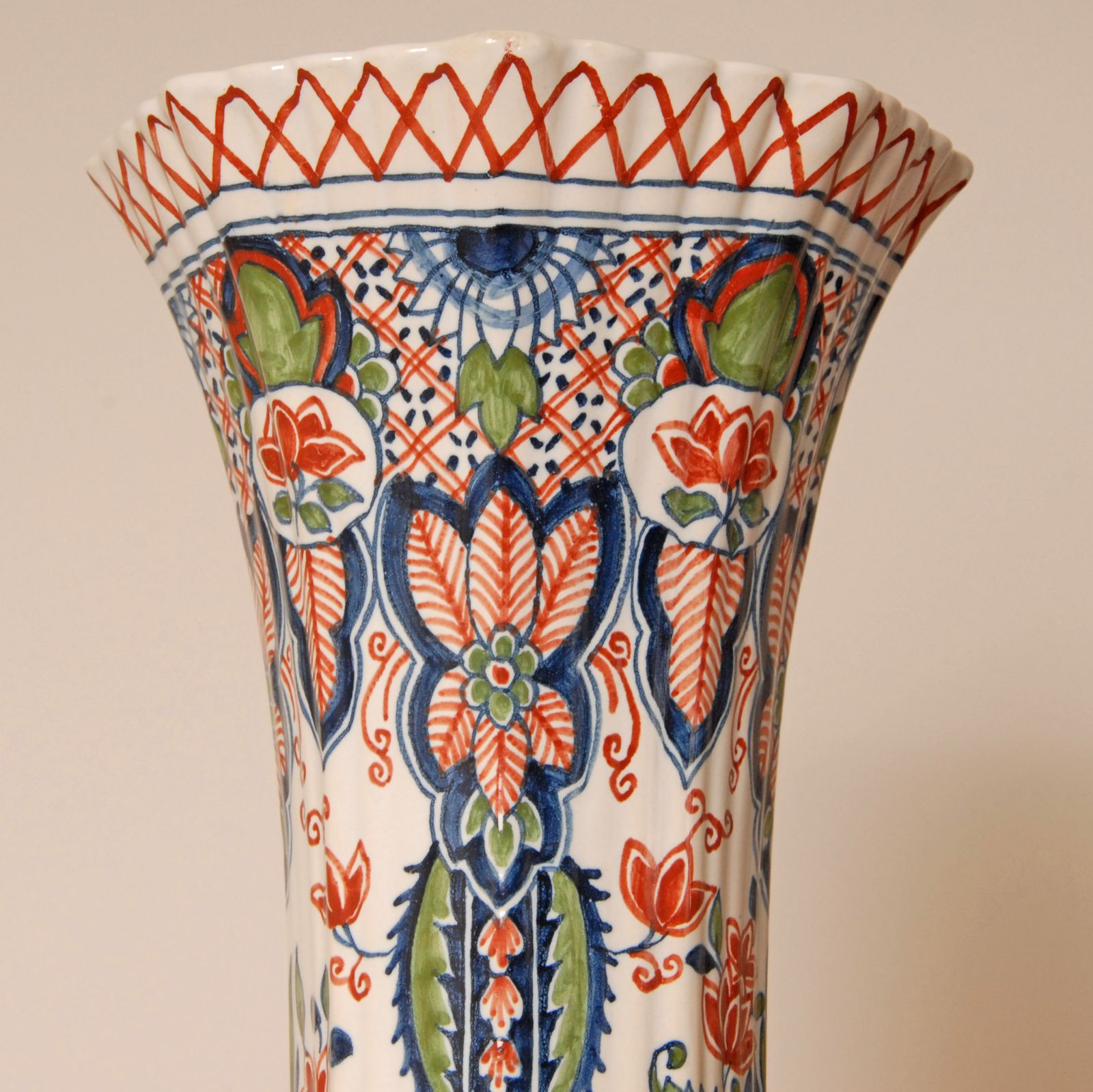 Delft Vases Polychrome Delftware Chinoiserie Garniture Of Vases Set Of 3 photo buy