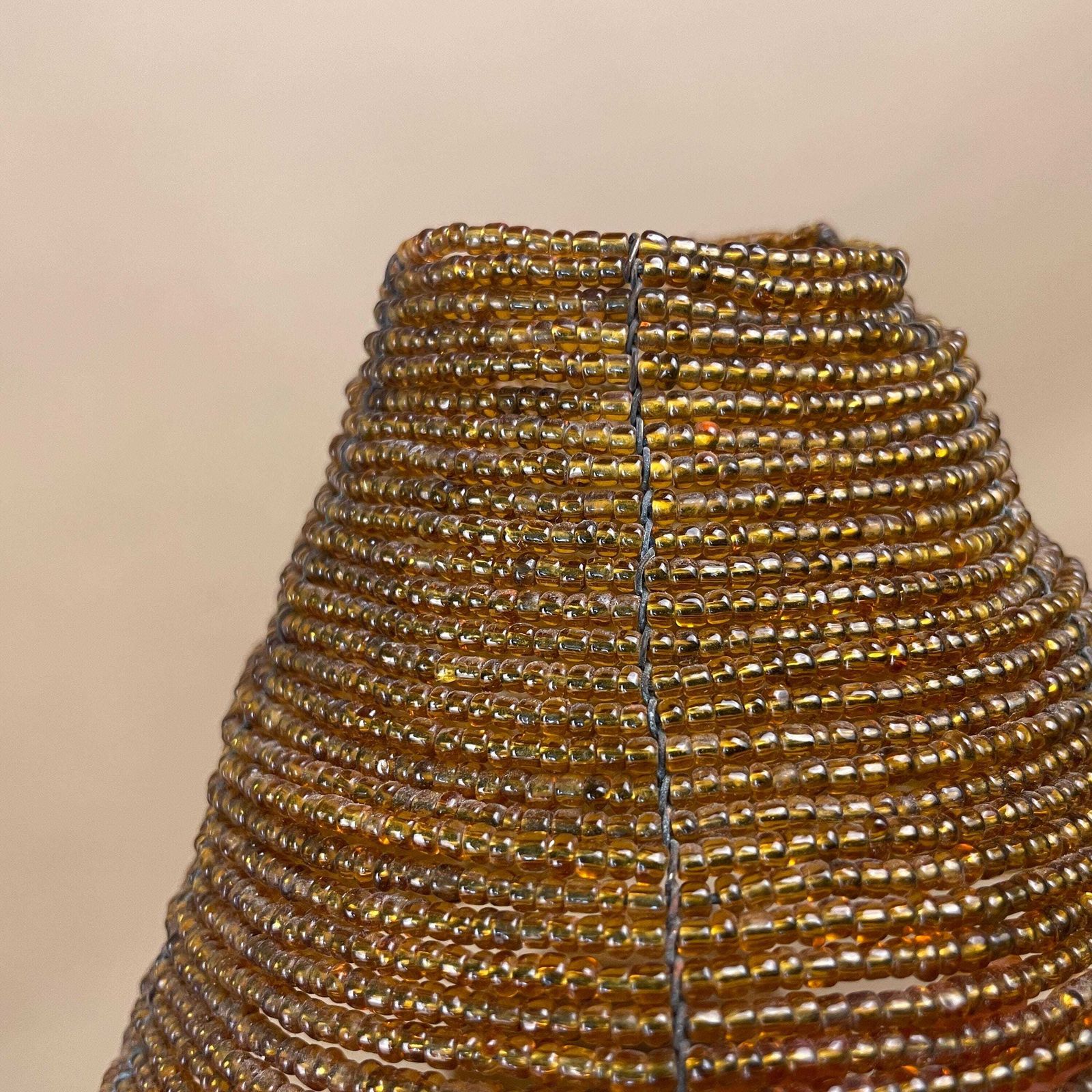 photo furniture Pair Of 2 Vintage Cone Glass Beaded Lamp Shade Lampshade Lightshade Orange Candle Toppers  Downton Abbey Antique Classic Set Handmade