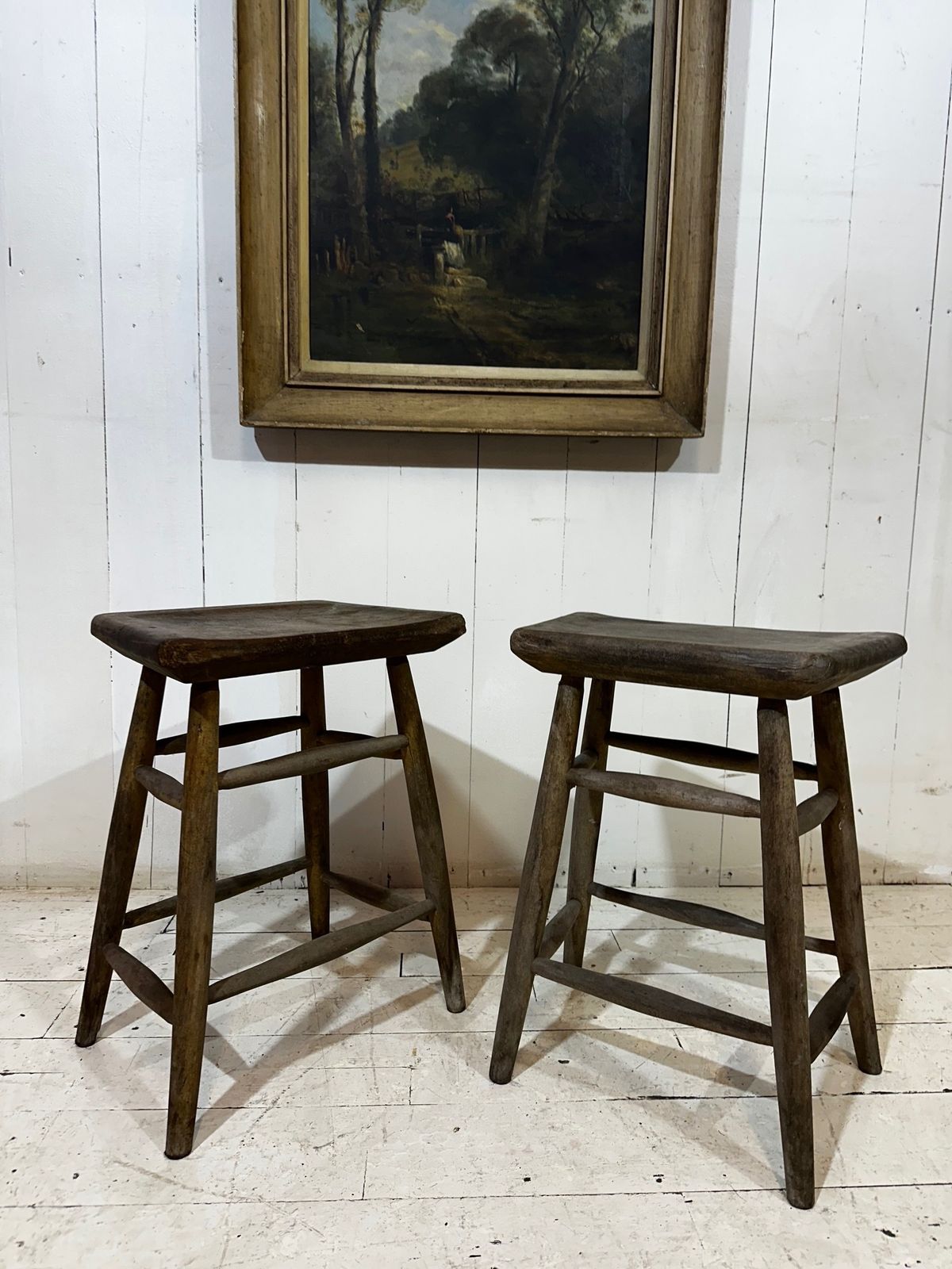 Victorian Pitch Pine Handcrafted Milking Stool photo vinterior