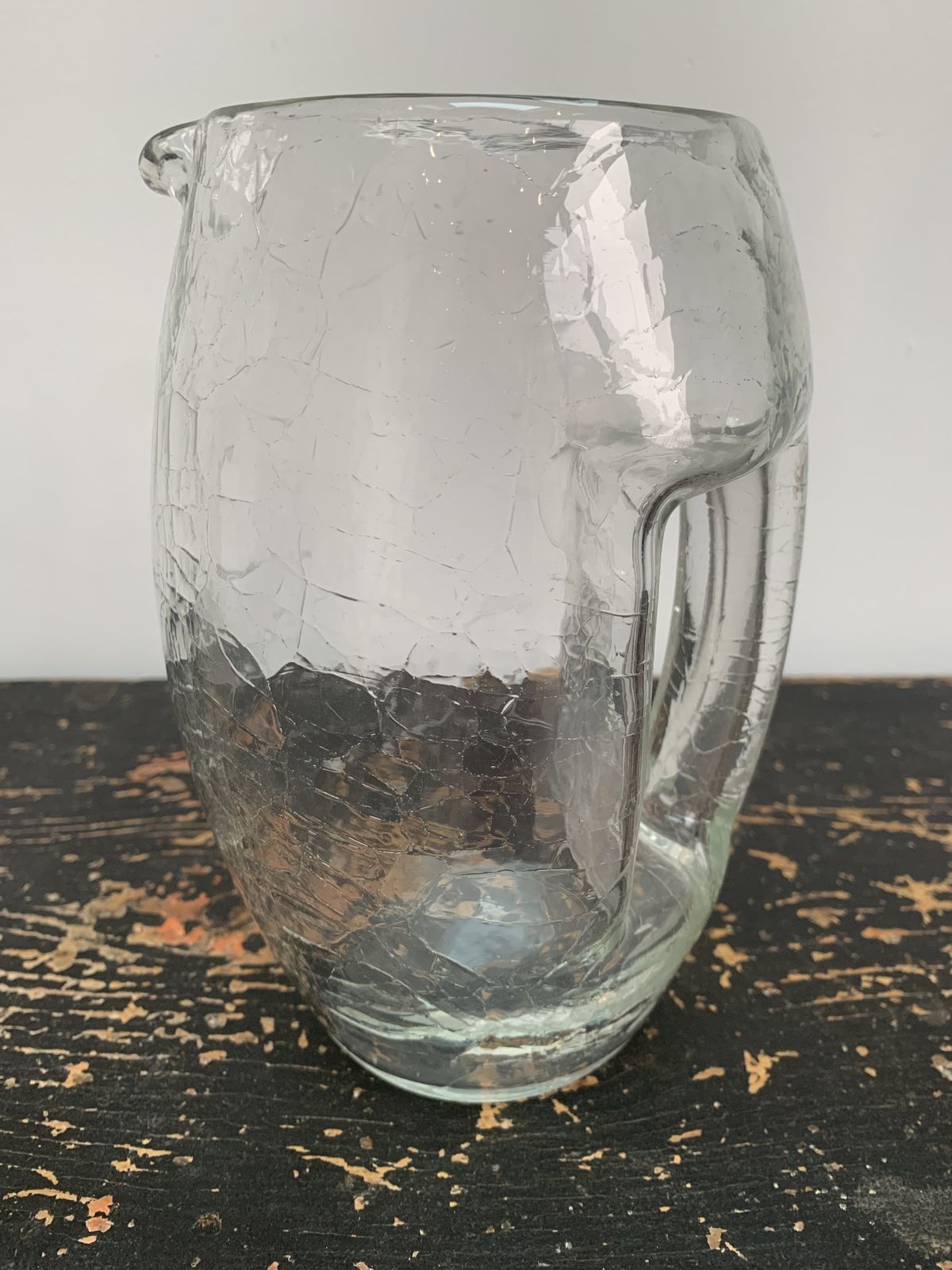 Exceptional Crackle Glass Jug Or Pitcher Designed By Koloman Moser (1868 1918) For Loetz Circa 1905 photo furniture