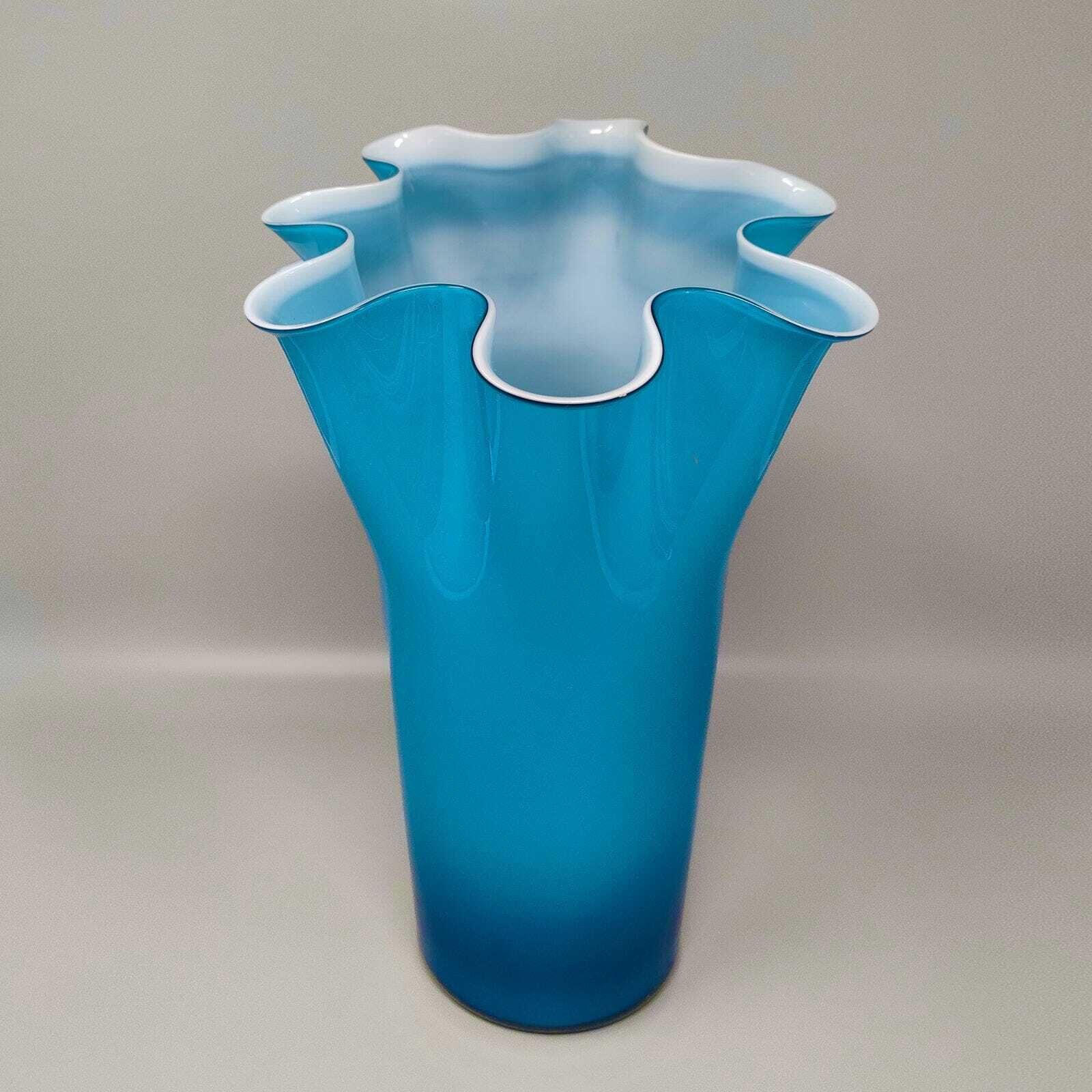1960s Astonishing "Fazzoletto" Vase By Ca' Dei Vetrai In Murano Glass. Made In Italy photo furniture