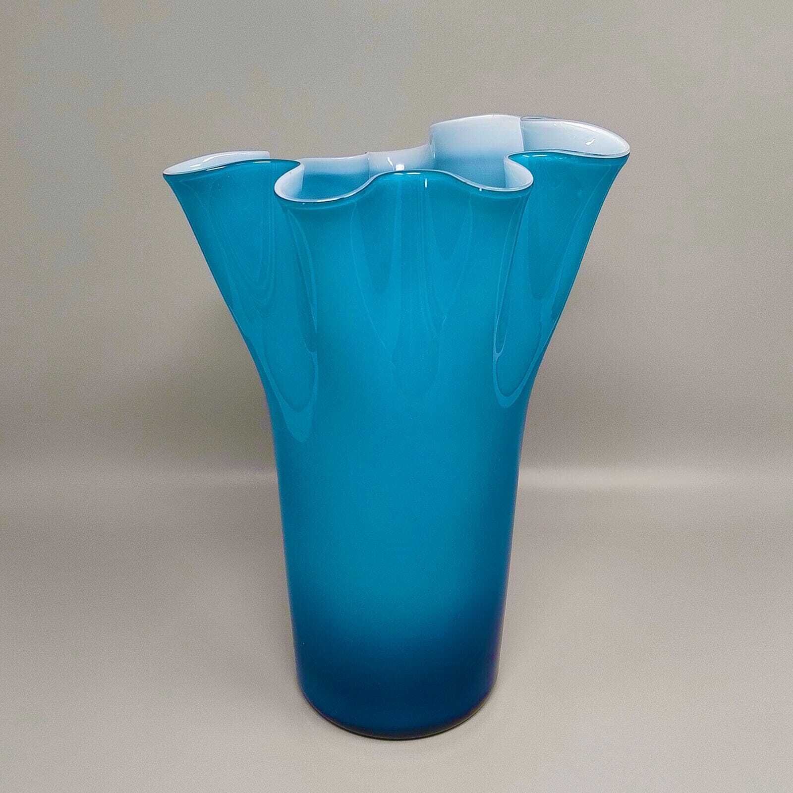 1960s Astonishing "Fazzoletto" Vase By Ca' Dei Vetrai In Murano Glass. Made In Italy photo 366.0