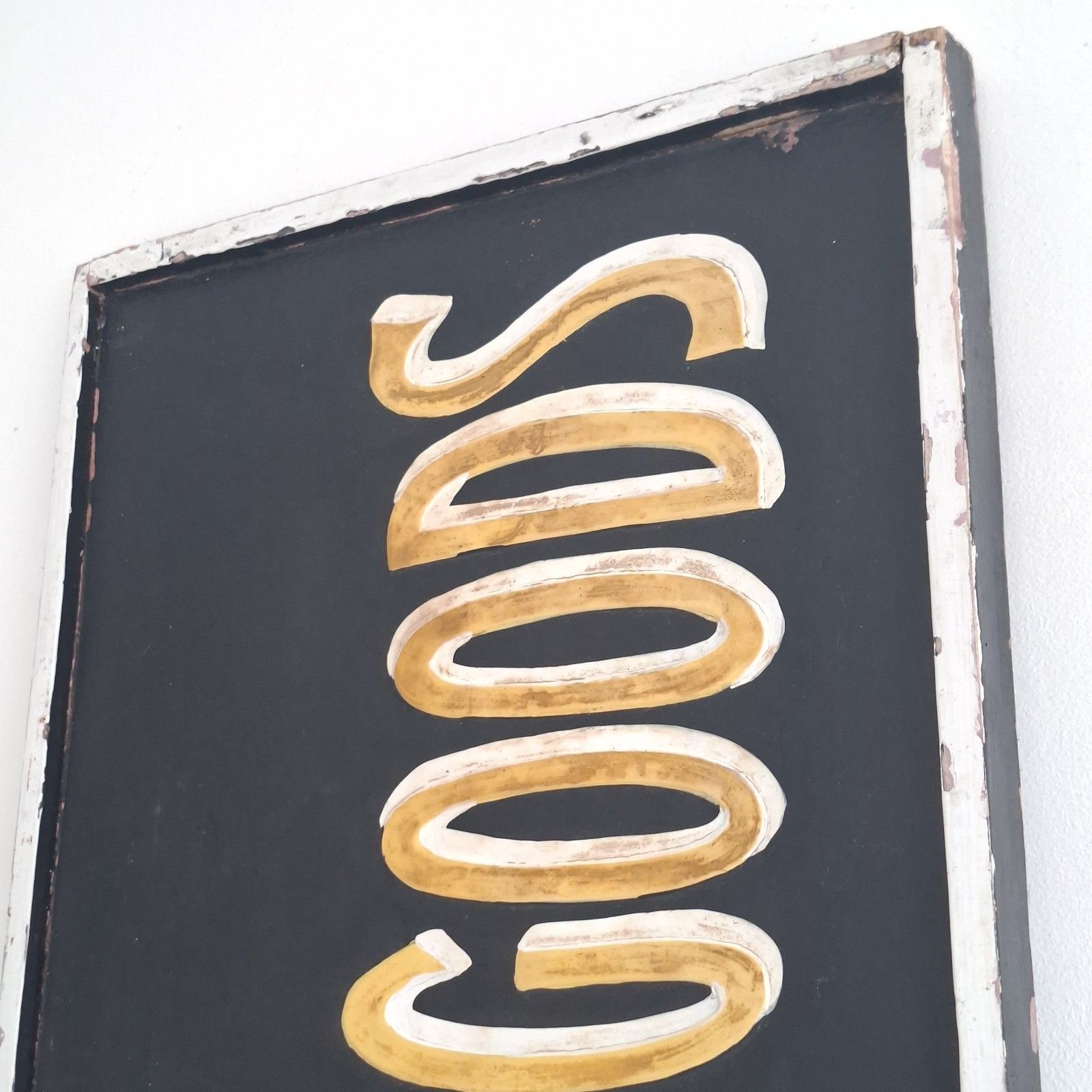 Groceries Dry Goods Large Wooden Sign Embossed Hand Painted Wall Hanging Vintage photo vinterior