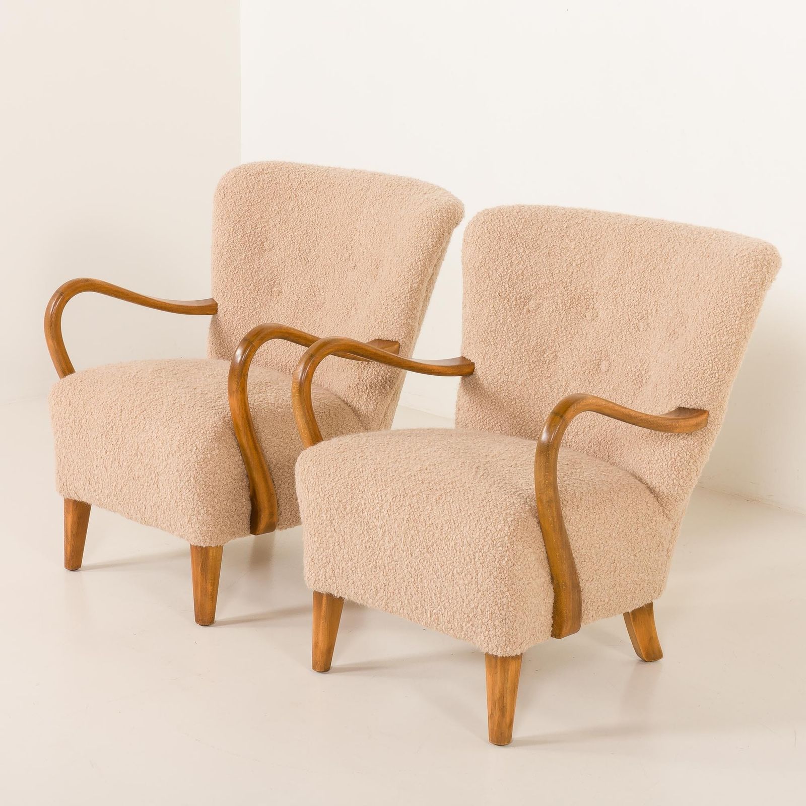 Alfred Christensen Pair Of Two Armchairs, Denmark 1950s photo furniture
