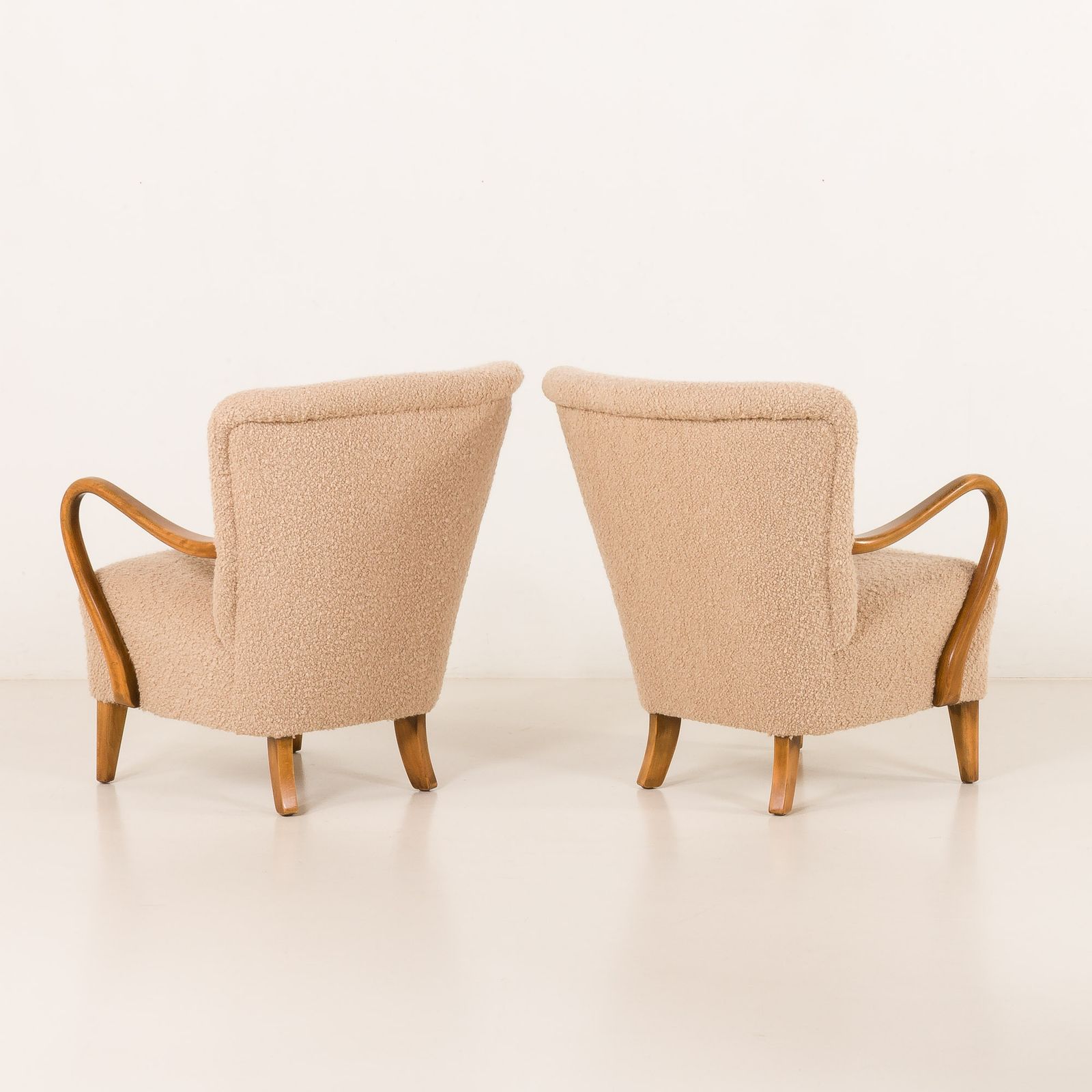 Alfred Christensen Pair Of Two Armchairs, Denmark 1950s photo vintage