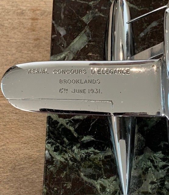 Home Decor Spectacular Trophy In The Form Of A Model Of A Supermarine S5 Seaplane, Of Brooklands Concours D’elegance Interest. photo