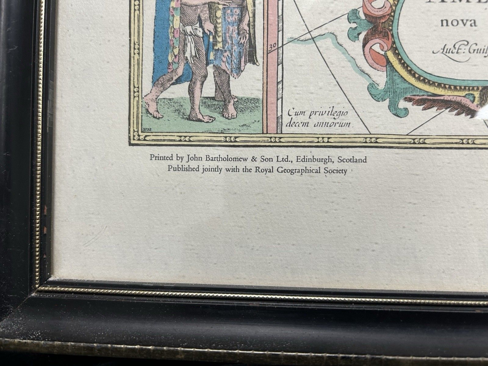 Framed Map By Willem & Joan Blaeu 'Americae Nova Tabula 'Carte A Figures' photo 55.0