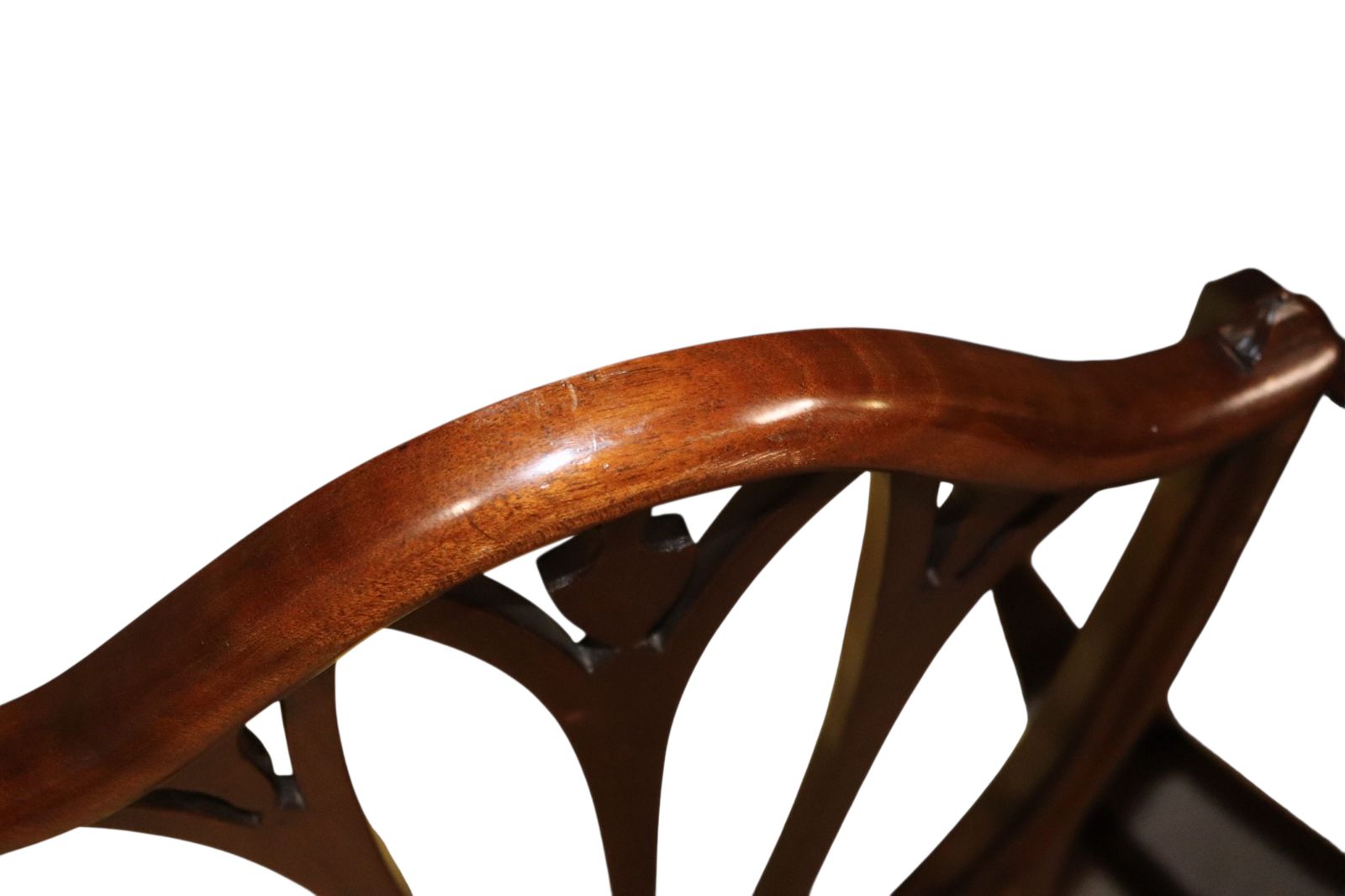 Set Of 6 Antique Mahogany Sheraton Style Shield Back Dining Chairs photo vinterior