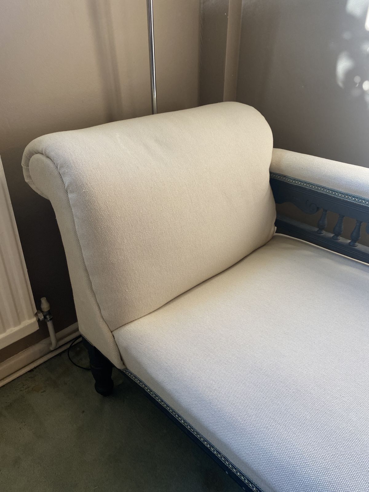 Late 19th/Early 20th Century Roll Back Chaise Longue *Re Covered photo for sale