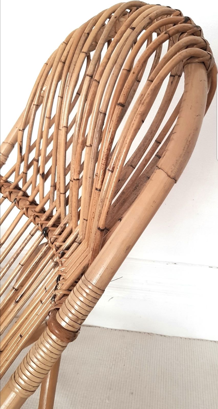 photo furniture Mid Century Italian Bamboo Rocking Chair, Franco Albini.