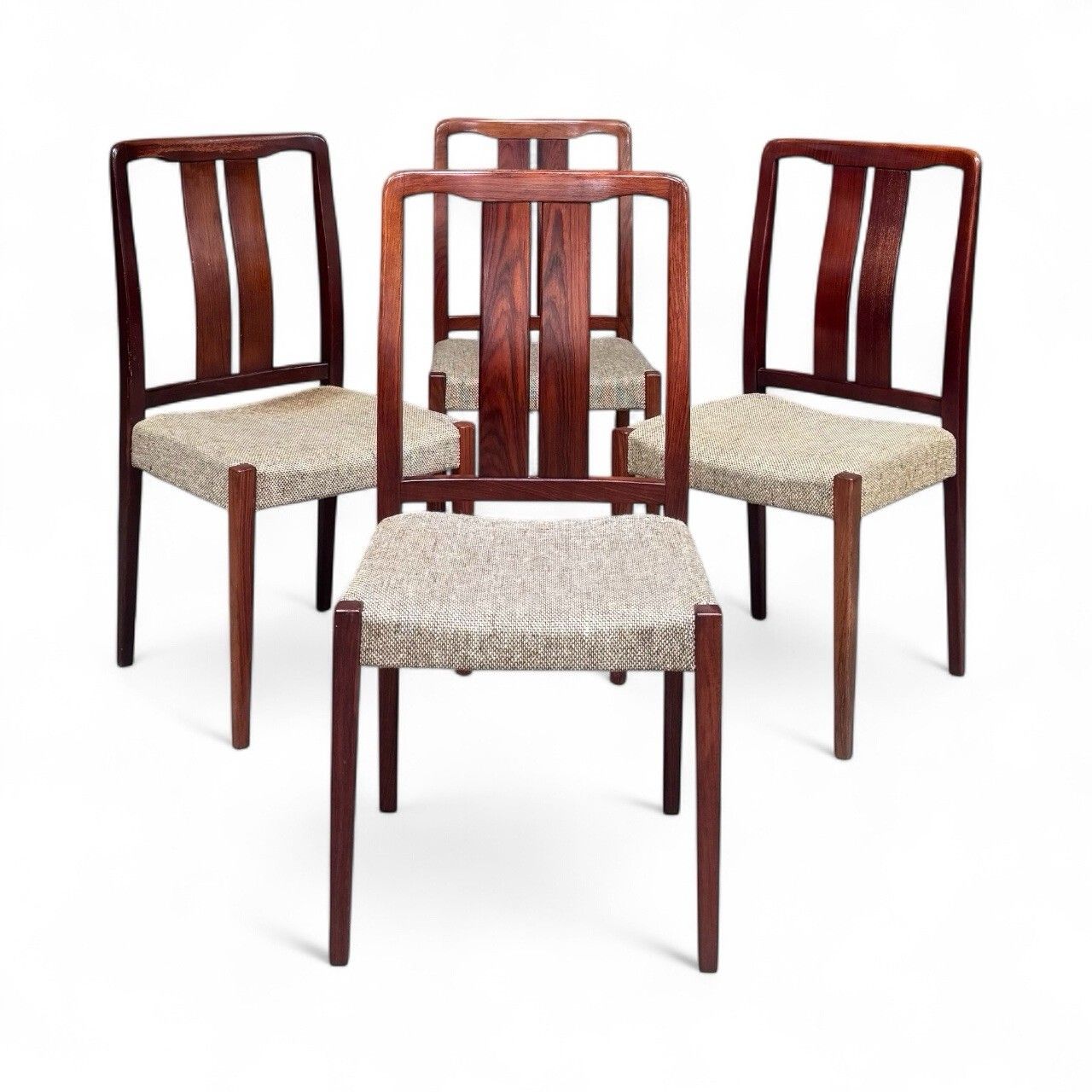 Furniture Set Of Four Rosewood Dining Chairs Swedish C1960s Mid Century Retro photo