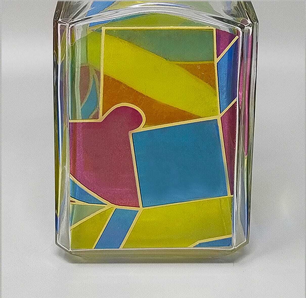 1970s Stunning Decanter Or Decorative Bottle By Luigi Bormioli. Made In Italy photo vintage