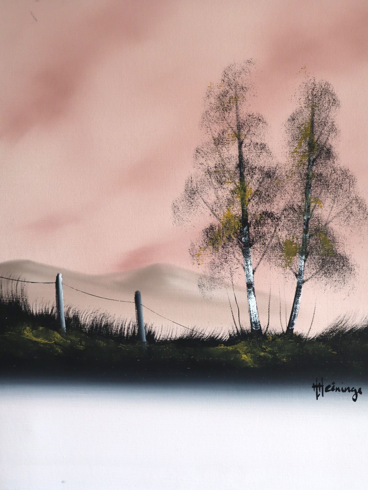 Blush Horizon (Set Of 2) Oil Painting photo vinterior