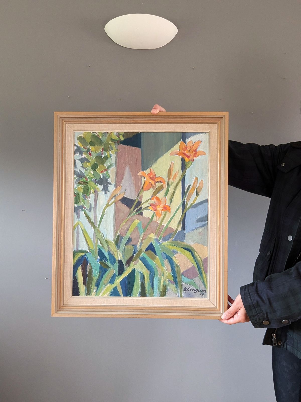 Daylilies In Sunlight Oil Painting photo furniture