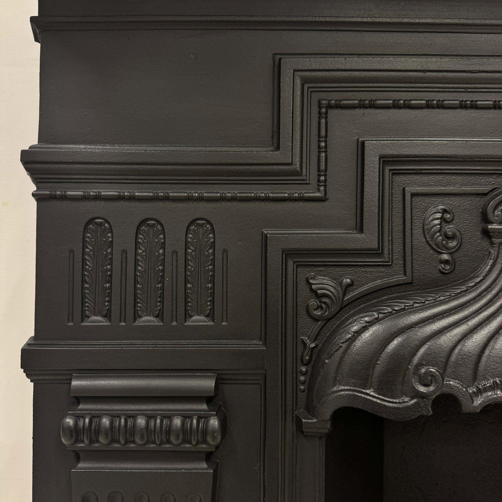 Antique Cast Iron Combination Fireplace photo vintage