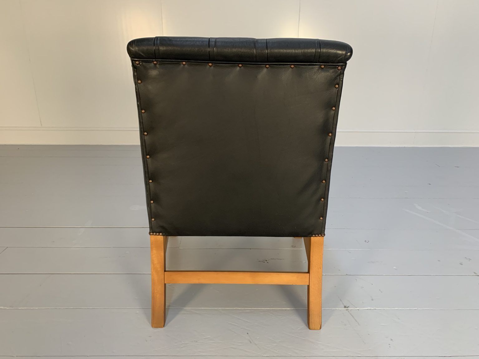 George Smith Georgian Armchair In Black Leather photo furniture